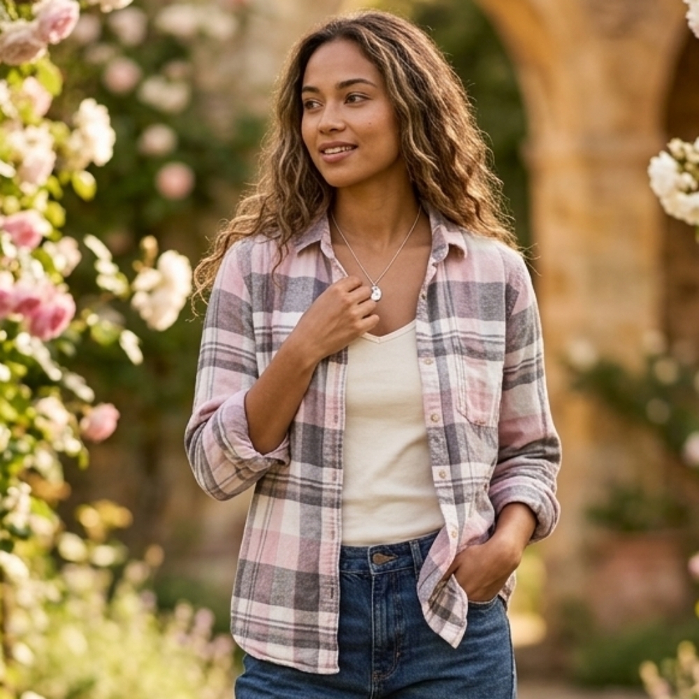 🎀Pink Plaid Shirt